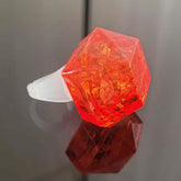 Nessiworld Crystal Design Lampe LED Glow 3 Modes Anneau Rouge 3,5 x 5 cm